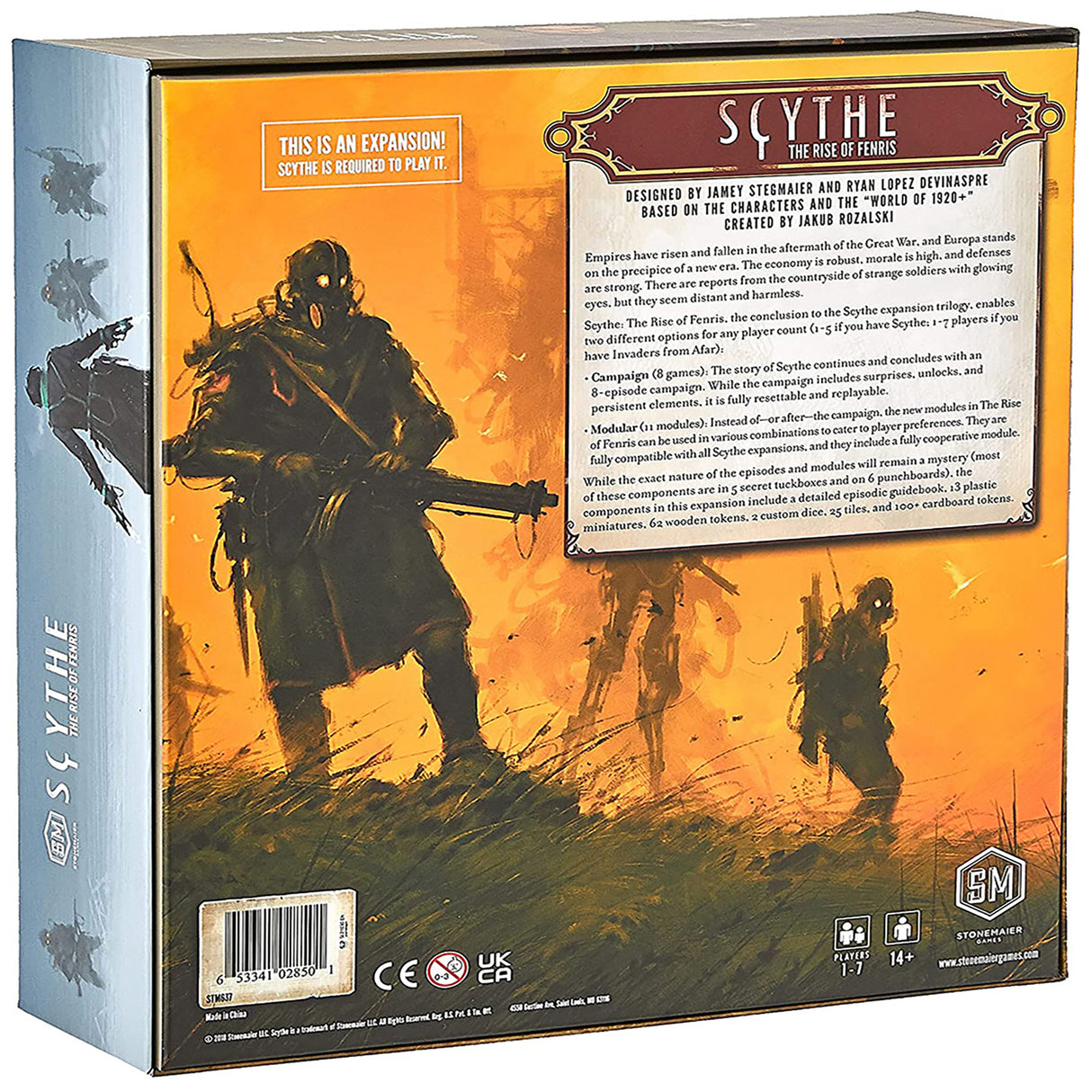 Scythe The Rise of Fenris detailed expansion pieces with new mechs, characters, and modular content
