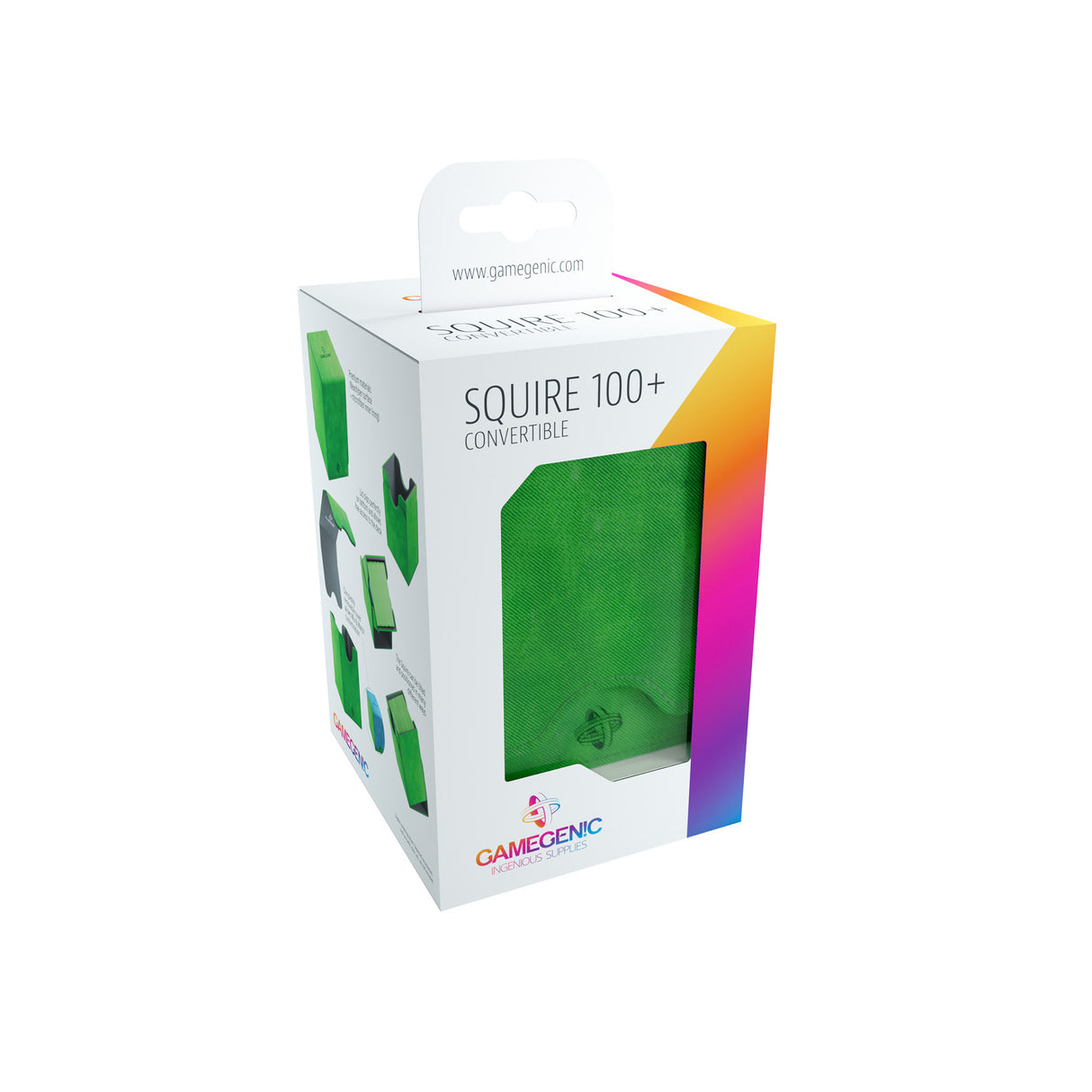 Gamegenic: Squire Deck Box 100plus Green in box