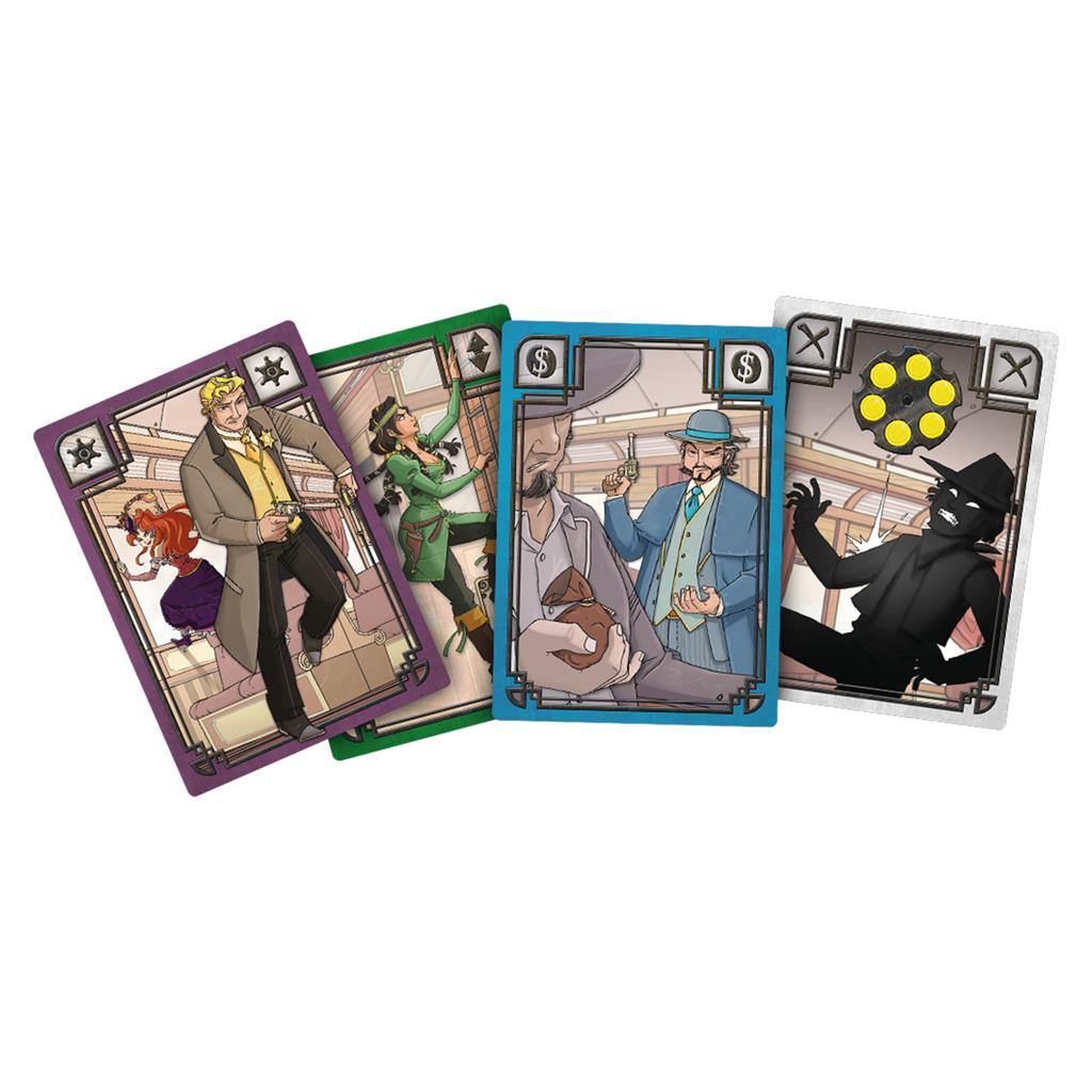 Colt Express train cars and character pieces