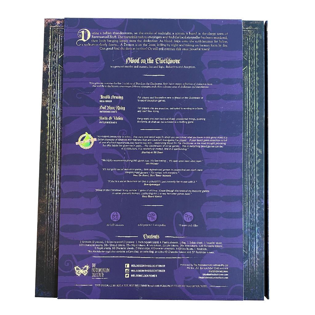 Blood on the Clocktower storyteller guide and game setup