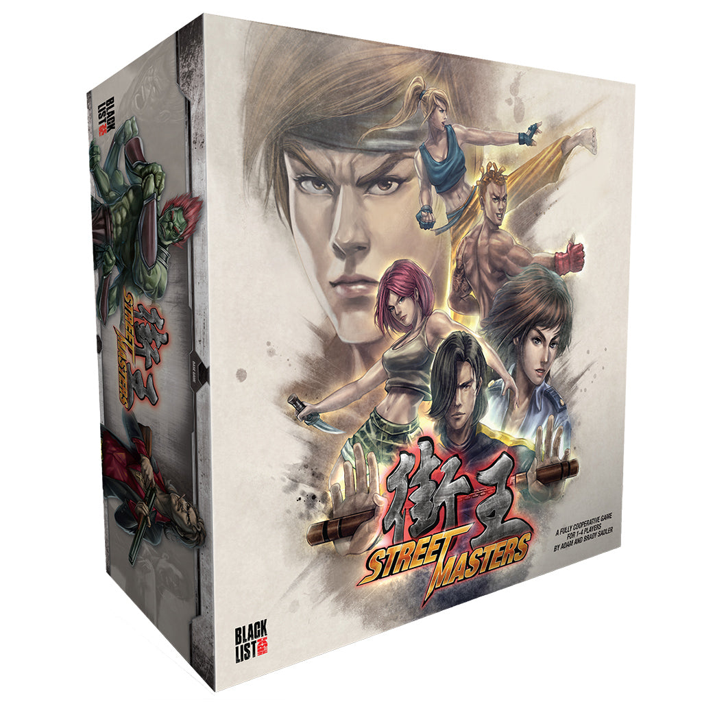 Street Masters cooperative beat em up board game box | Elderwoods