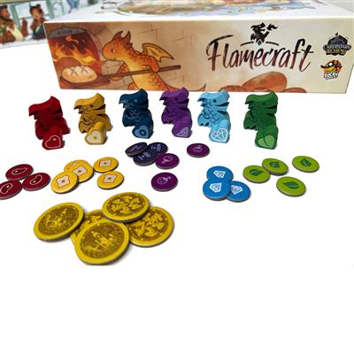 Flamecraft board game components and cards