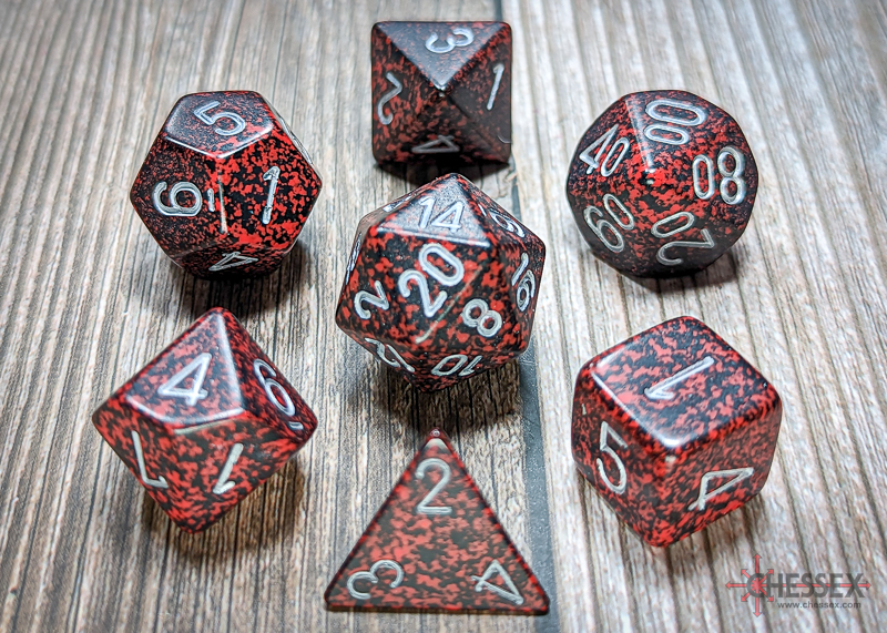 Chessex - Speckled Polyhedral Silver Volcano 7-die set