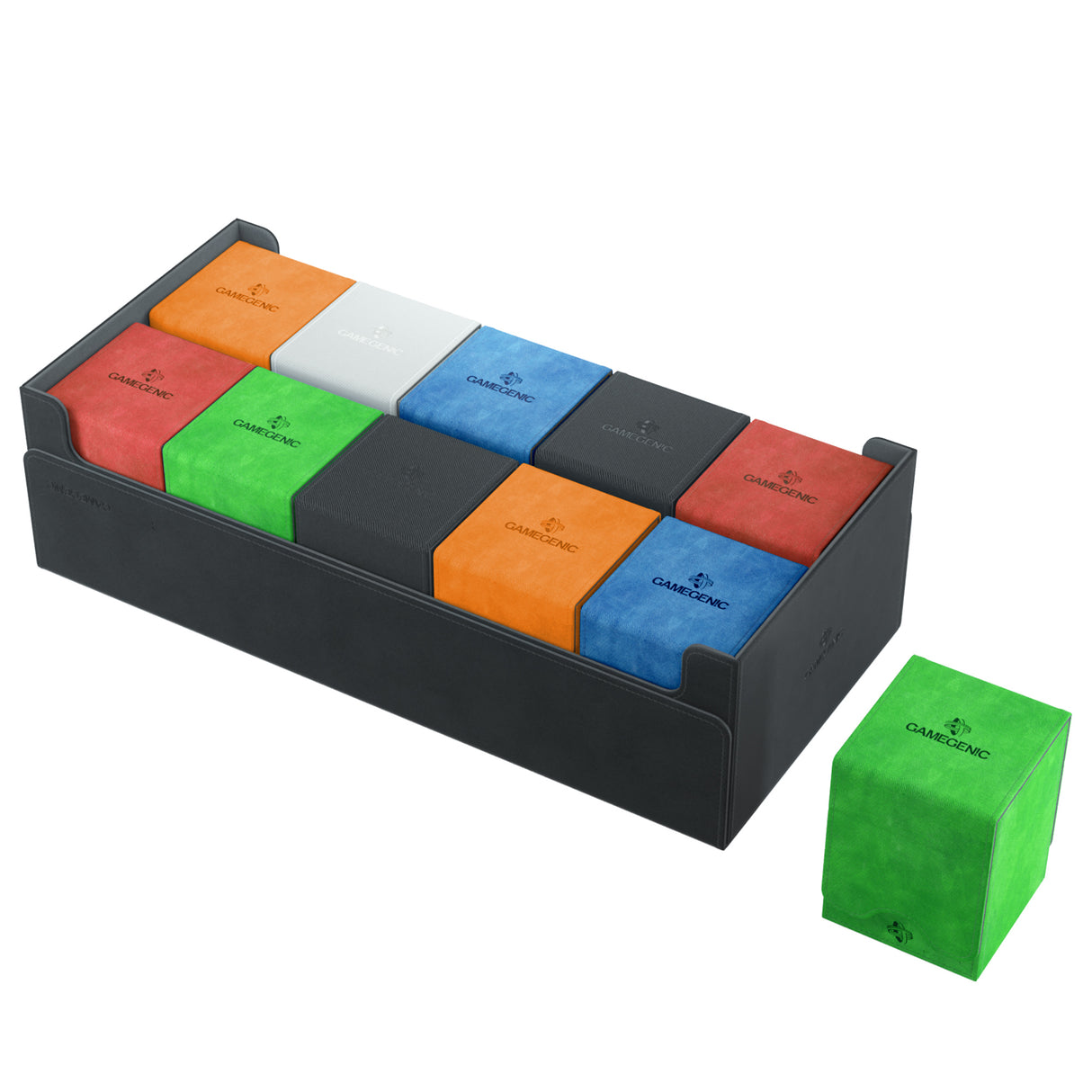 Gamegenic: Dungeon Deck Box 1100plus Black featuring magnetic closure