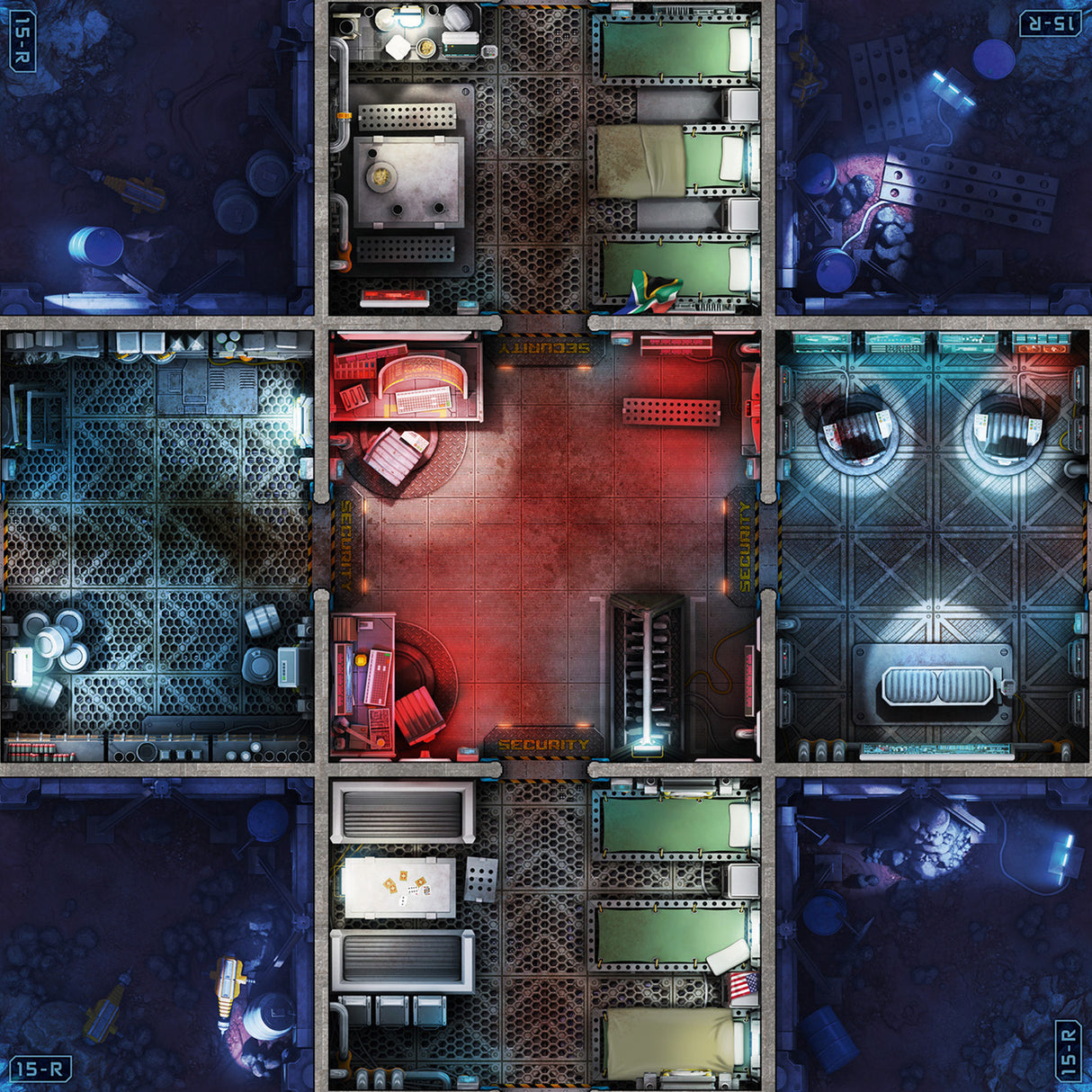 Zombicide: Dark Side detailed game map