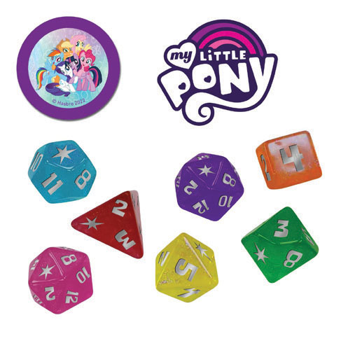 My Little Pony: RPG - Dice Set RPG colorful dice with pony-themed designs