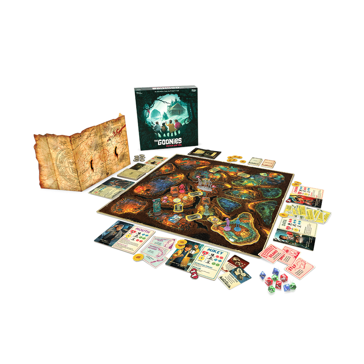 The Goonies: Never Say Die game box with iconic movie artwork