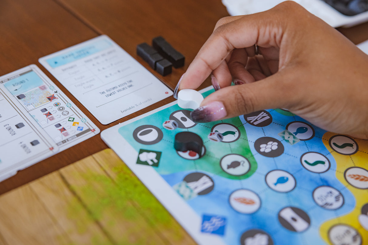 Wingspan: Asia game components and tokens