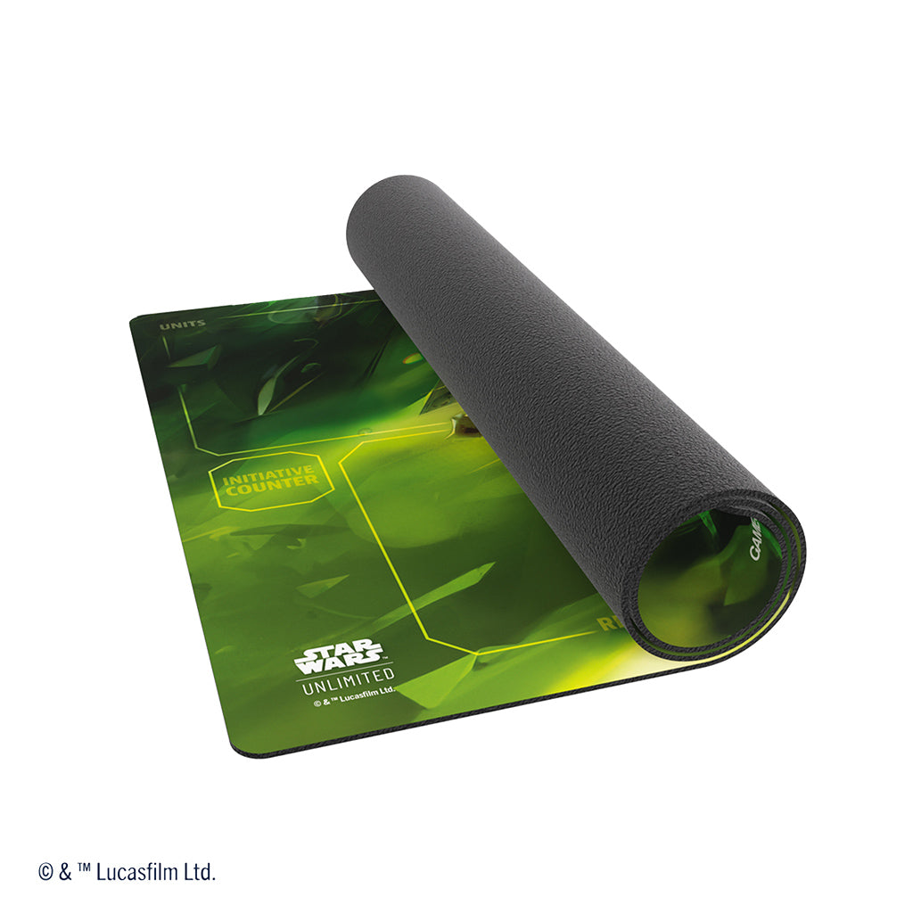 Star Wars: Unlimited - Speeder Bike Chase Game Mat featuring forest chase scene