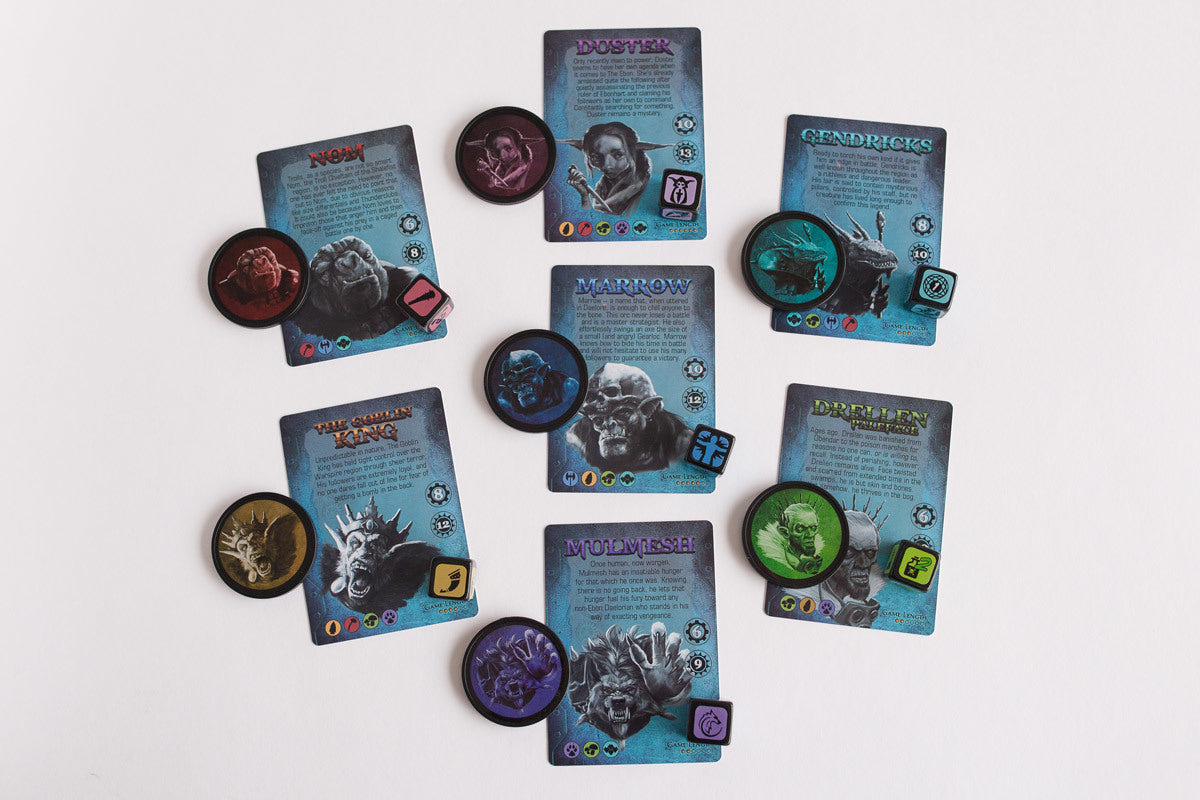 Too Many Bones cooperative adventure game components