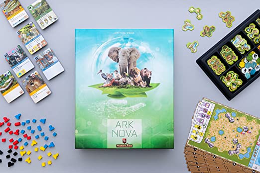 Ark Nova game components and cards
