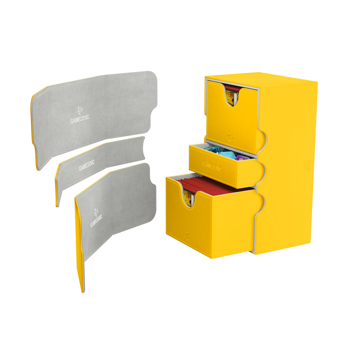 Gamegenic: Stronghold Deck Box 200+ Yellow interior compartments