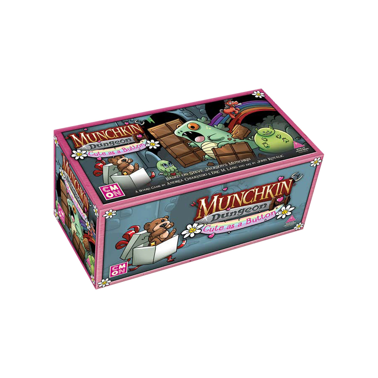 Munchkin Dungeon: Cute as a Button board game box and components