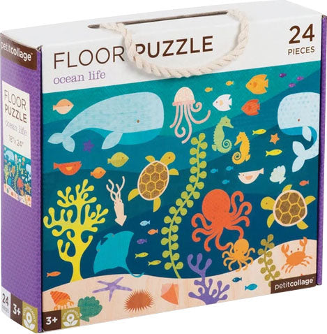 Ocean Life Floor Puzzle - 24 Piece Petit Collage