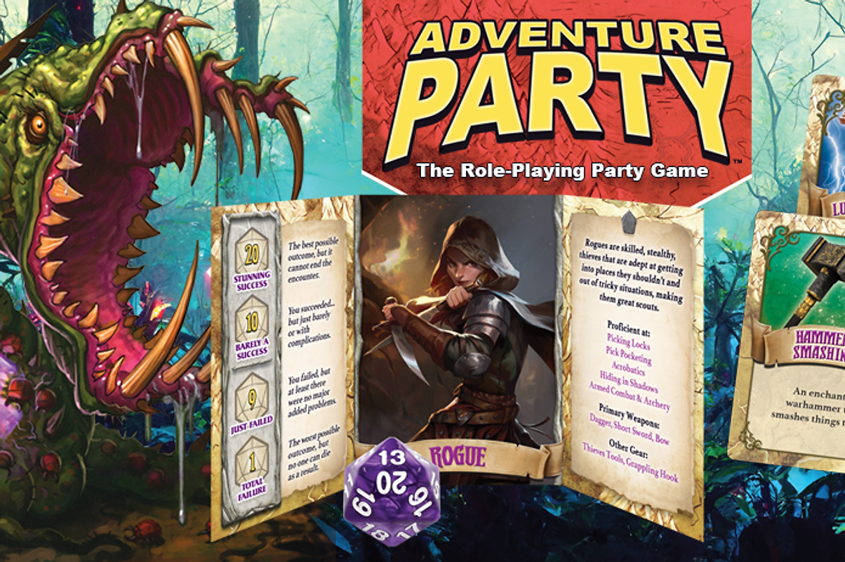 Adventure Party: The Role-Playing Party Game box showing fantasy RPG party theme