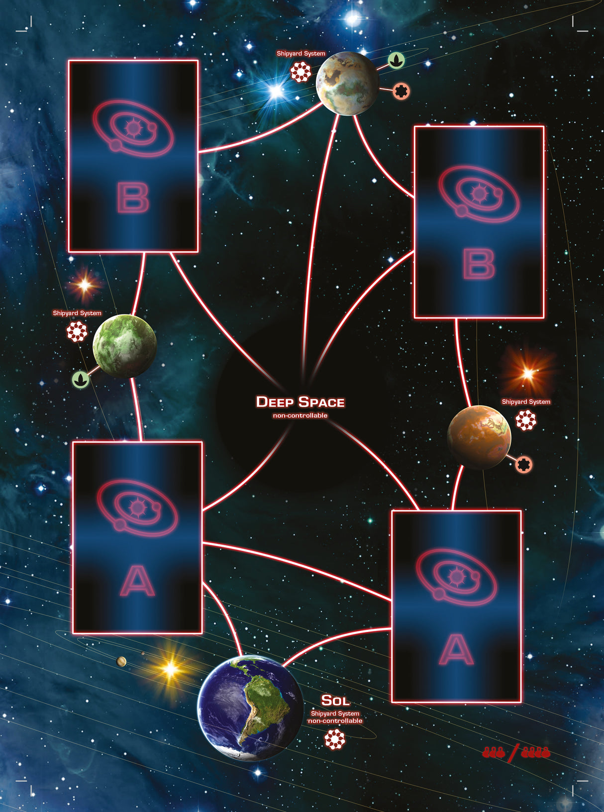 Beyond the Sun game board and technology tree