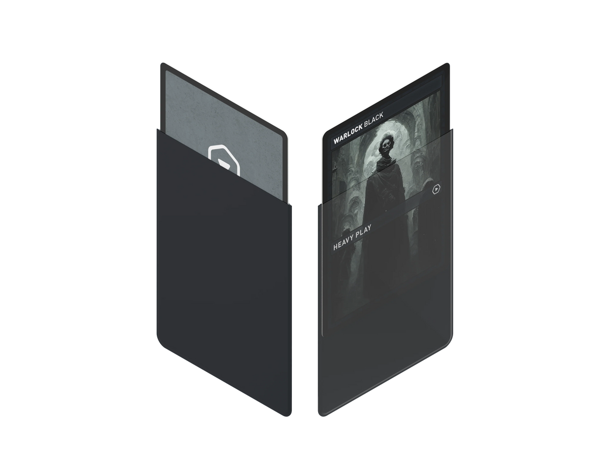 Heavy Play Curv Sleeves - Warlock Black (100) protective card sleeves for gaming cards