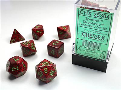 Chessex - Speckled Polyhedral Strawberry 7-die set