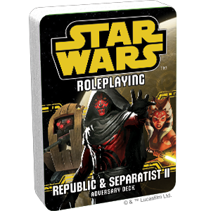 Star Wars Roleplaying: Republic and Separatist 2 Adversary Deck | Elderwoods