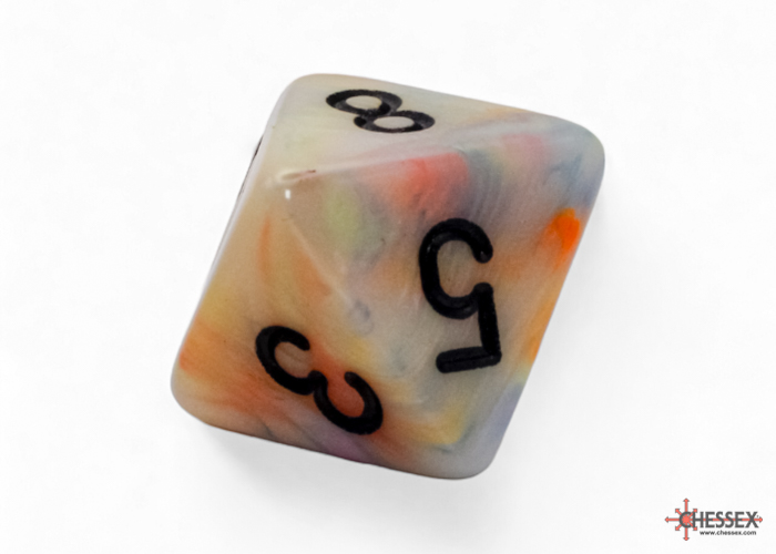 Chessex - Mega-Hedral Festive Circus/Black 7-Die Set d8