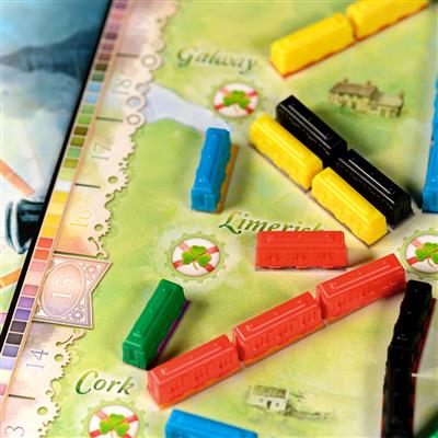 Ticket to Ride: United Kingdom board game gameplay setup