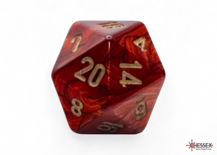 Chessex - Mega-Hedral Scarab Scarlet/Gold 7-Die Set d20