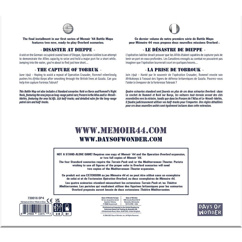 Memoir '44: Disaster at Dieppe Battle Map