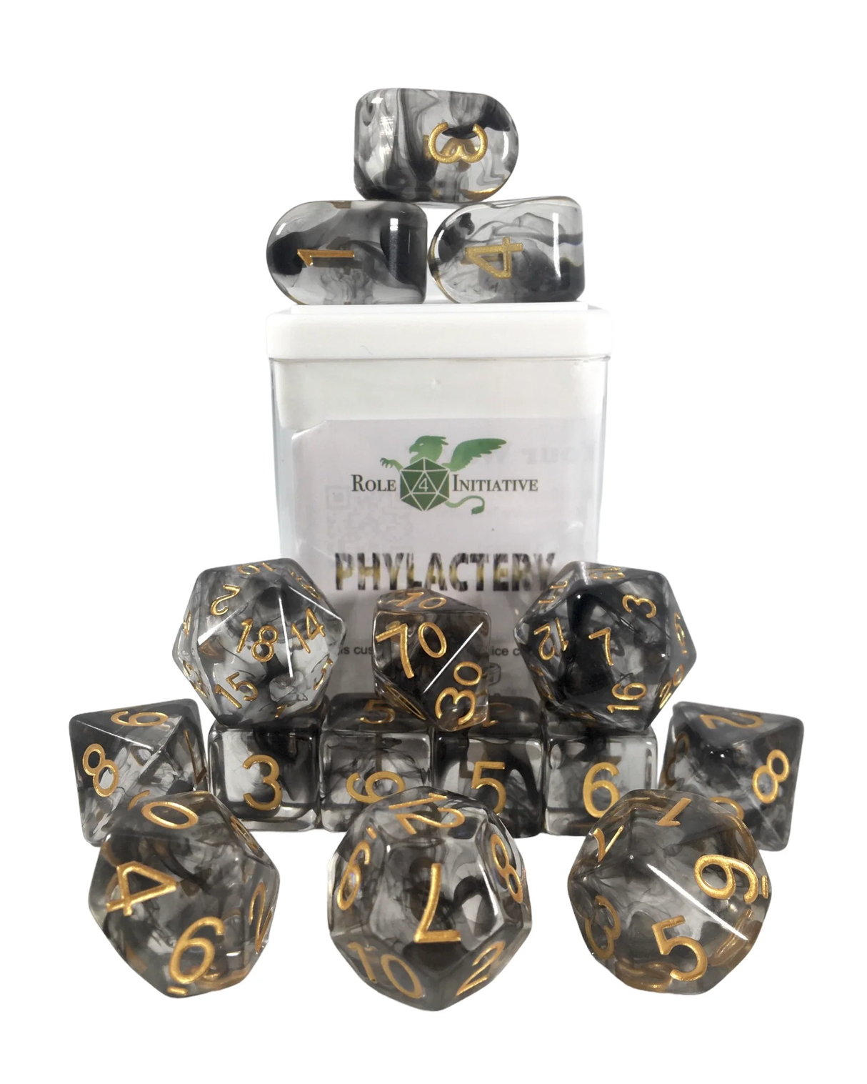 Polyhedral Dice: Diffusion Phylactery - Set of 15 | Elderwoods