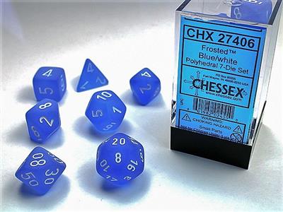 Chessex - Frosted Polyhedral Blue/White