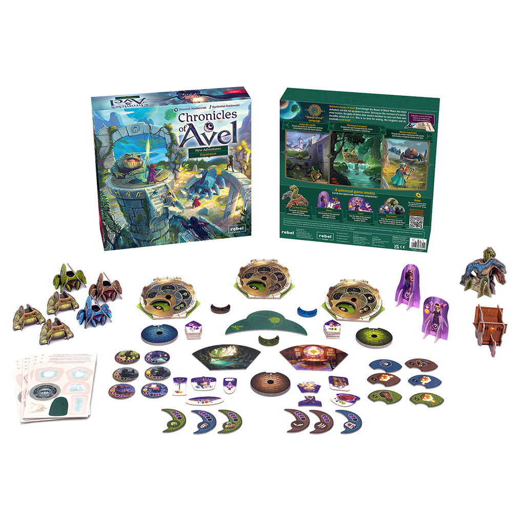 Chronicles of Avel: New Adventures board game new quest cards and adventure components