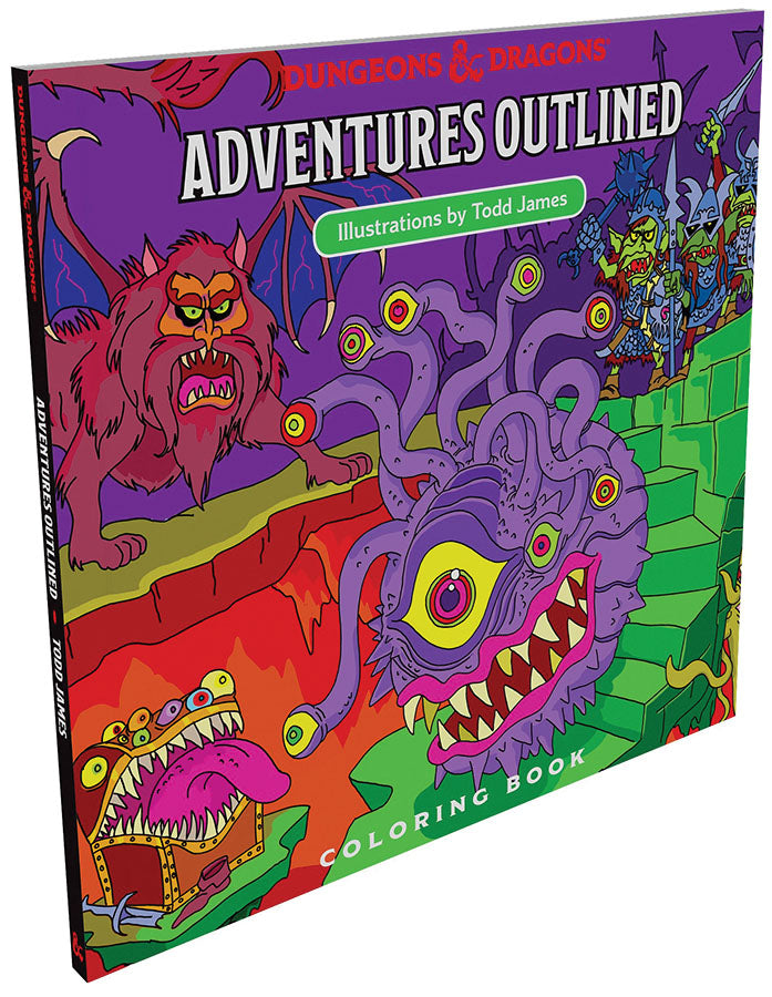 D&D Adventures Outlined Coloring Book