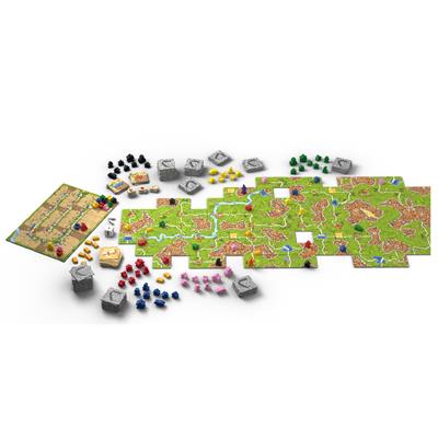 Carcassonne Big Box 2022 game tiles and meeples