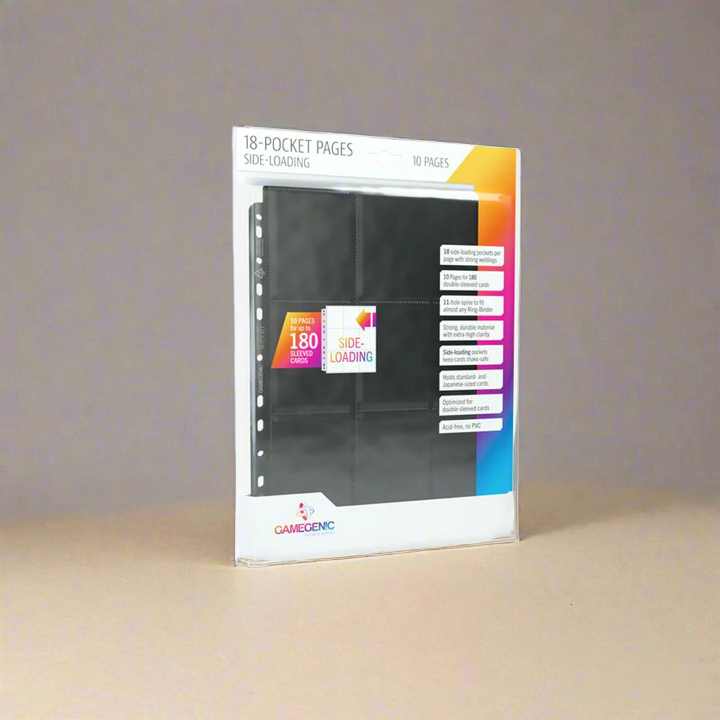 18-Pocket Pages Side-Loading - Black (10 pages) detail view