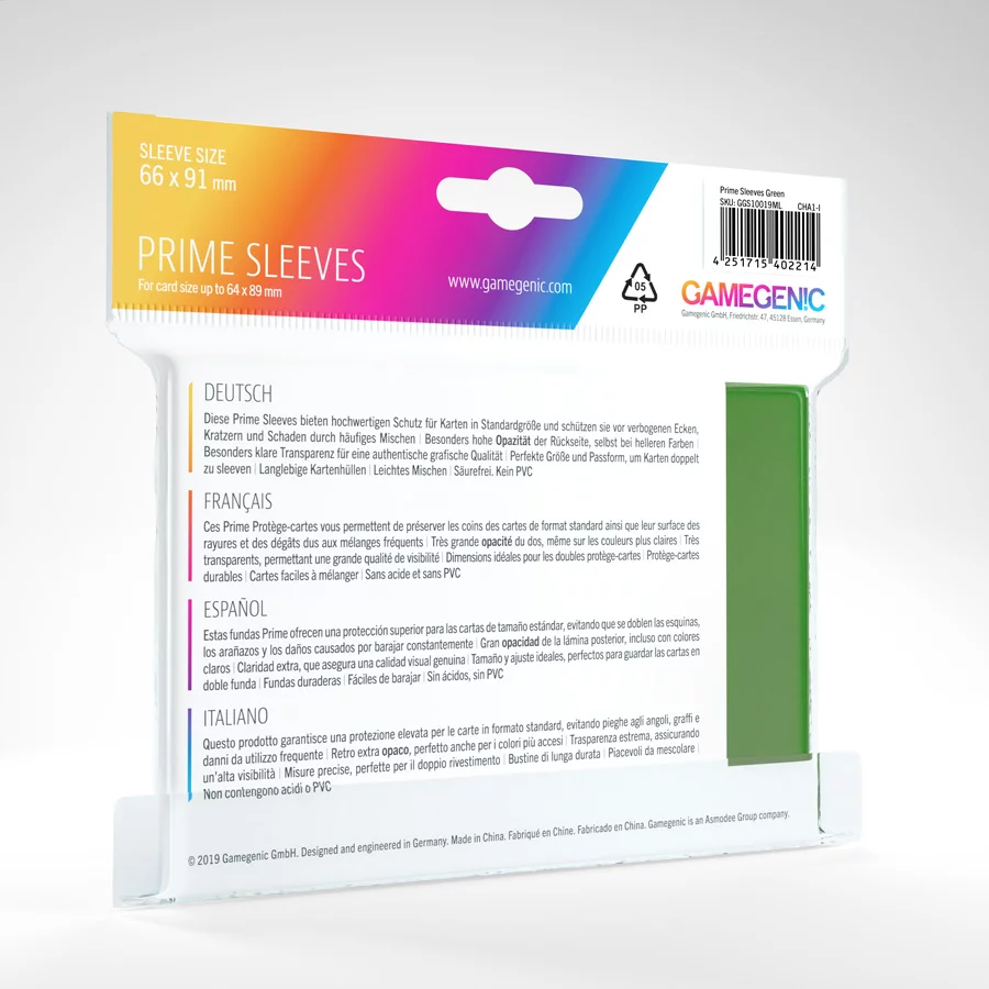 Gamegenic: Prime Sleeves Green