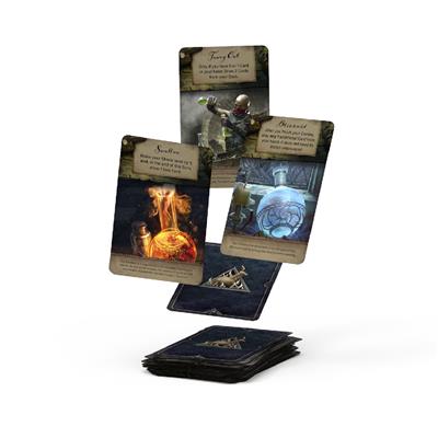 The Witcher: Old World game components and cards