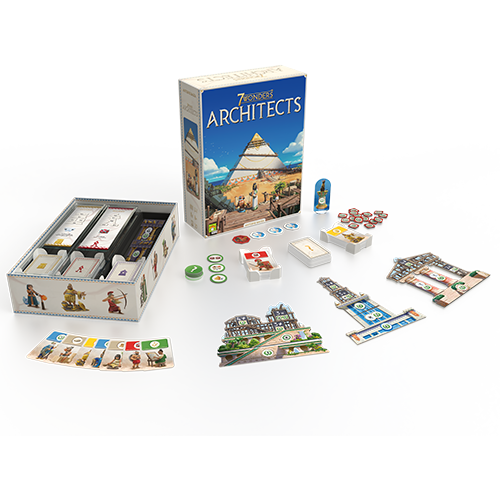 7 Wonders Architects wonder building card game setup