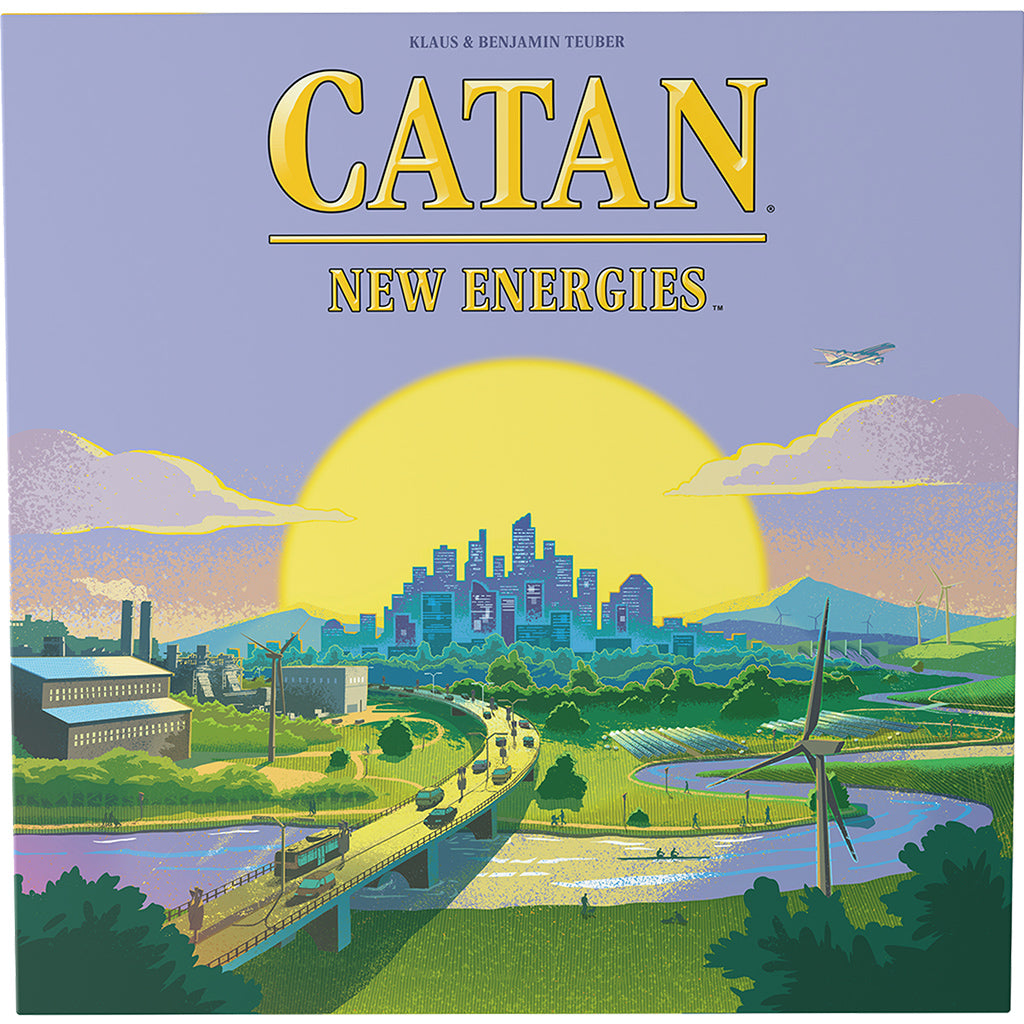 Catan - New Energies gameplay setup with energy tokens