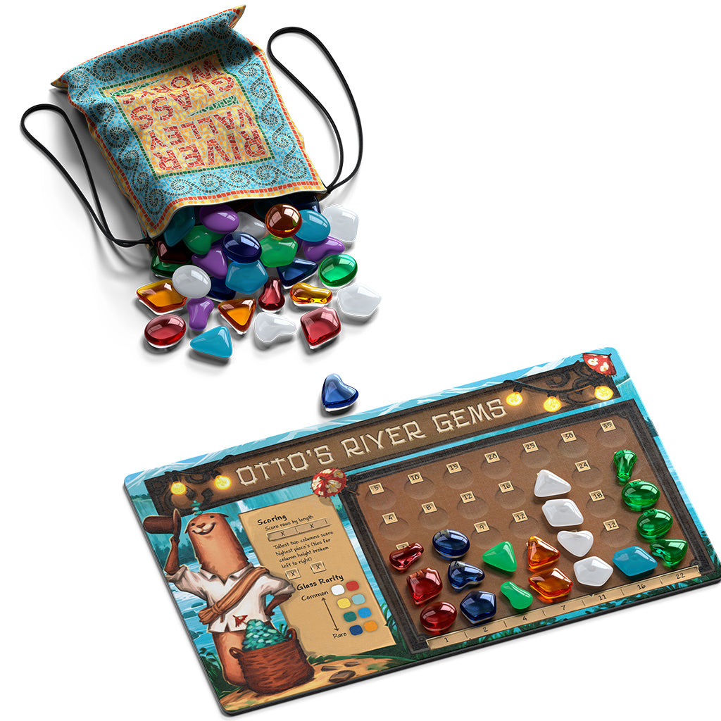 River Valley Glassworks board game box showing artisan glassmaking theme