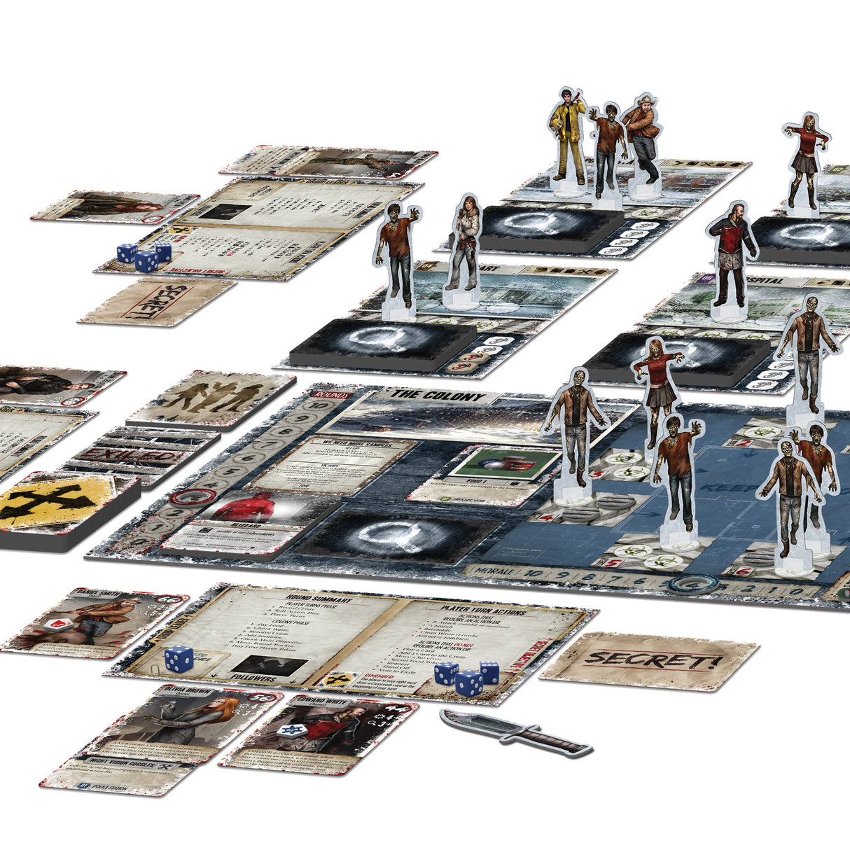 Dead of Winter game board and zombie colony