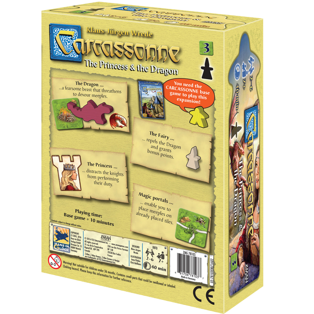 Carcassonne: Exp 3 The Princess & the Dragon