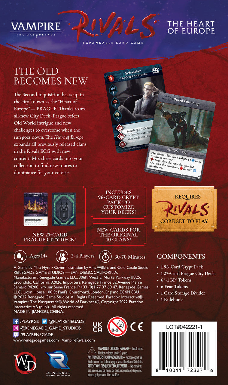Vampire the Masquerade Rivals ECG: The Heart of Europe
