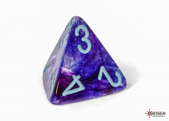 Chessex - Mega-Hedral Nebula Nocturnal/Turquoise Luminary 7-Die Set d4
