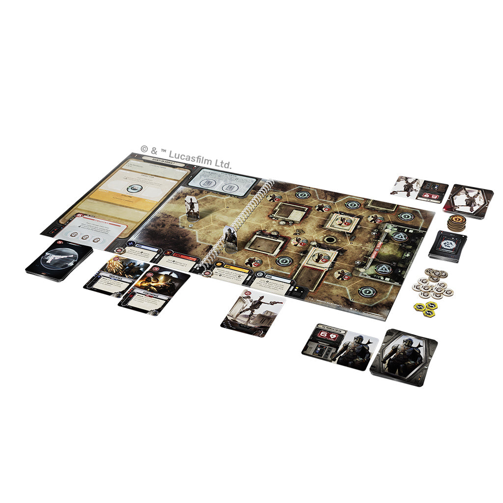 The Mandalorian: Adventures Star Wars cooperative game setup