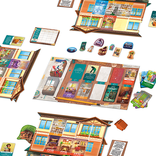 Dream Home board game box and components