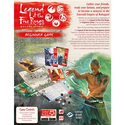 L5R RPG: Beginner Game Legend of the Five Rings RPG character folios and game materials