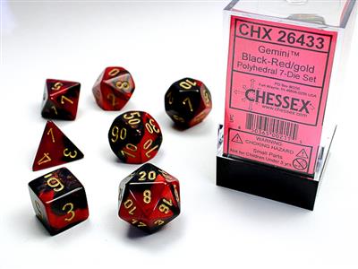 Chessex - Gemini Black-Red/Gold