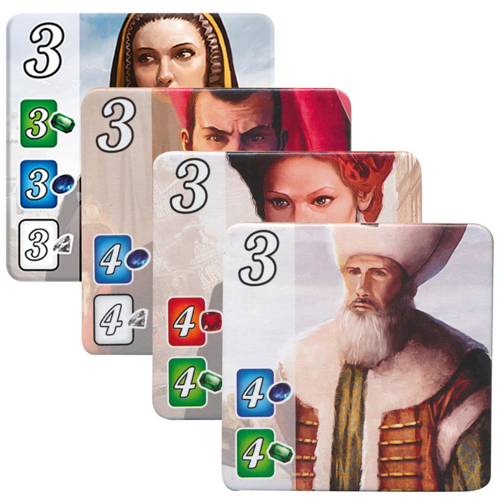 Splendor board game detailed components