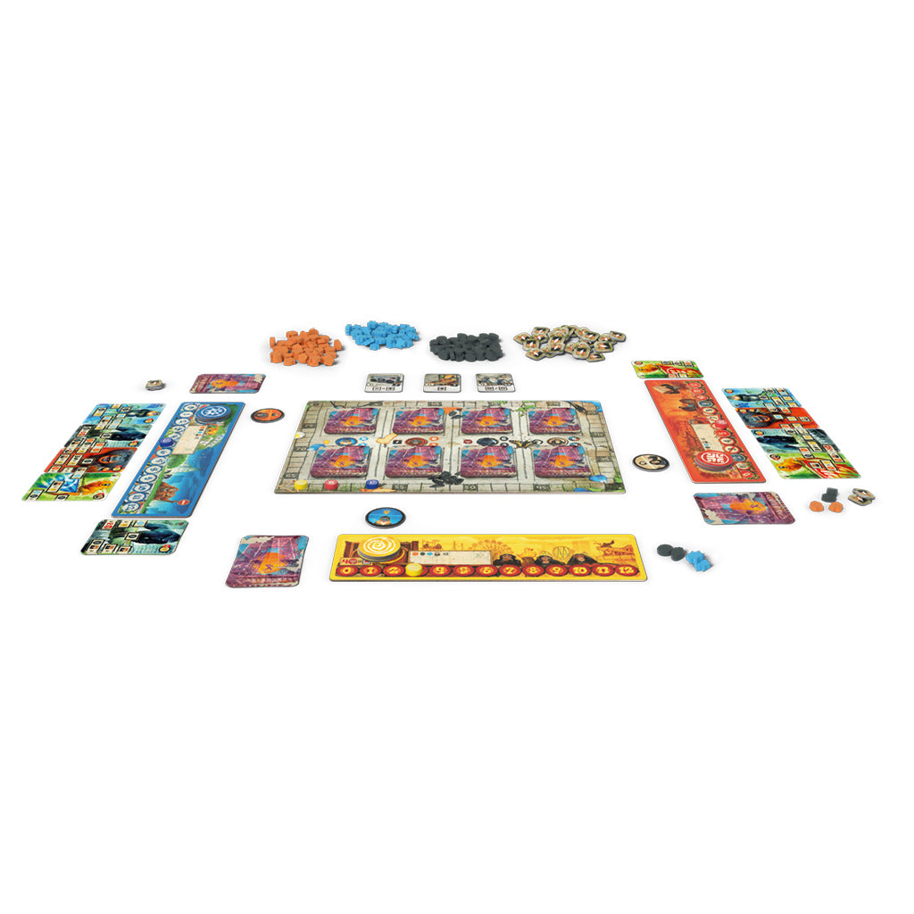 After Us board game detailed game board with overgrown landscape