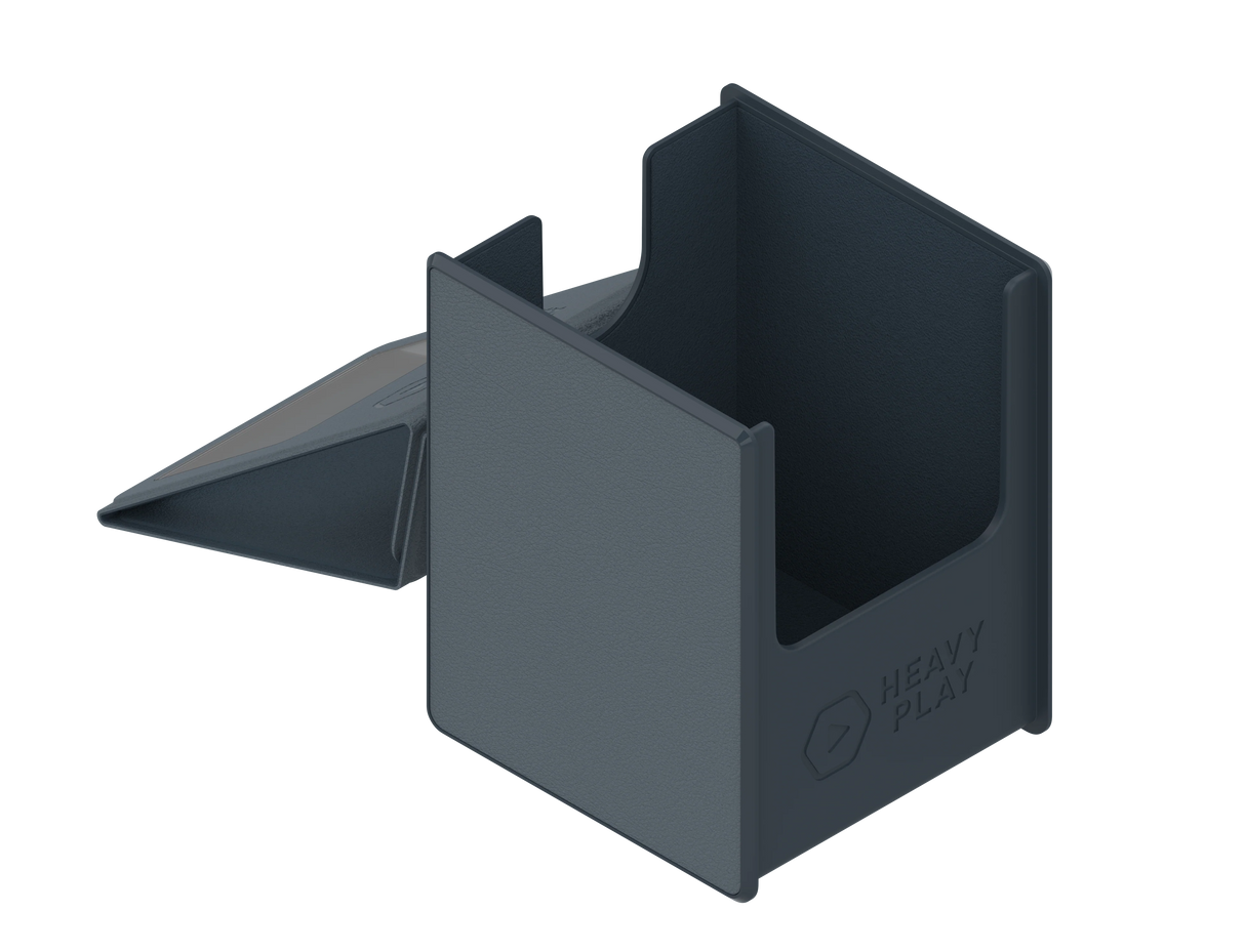 Heavy Play RFG Deckbox MAX 100DS: Artificer Grey open with cards inside