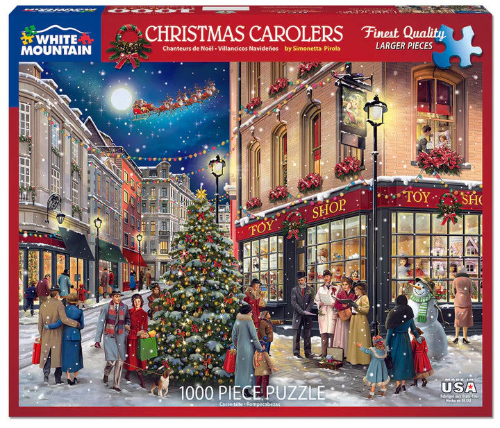 Christmas Carolers - 1000 Piece Jigsaw Puzzle White Mountain